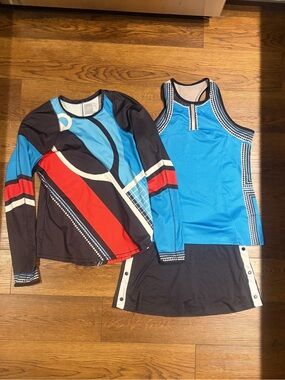 Lucky in Love Posta Plaid Tennis Set – Mixed Sizes – $50